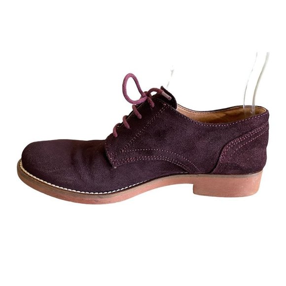 G.H. Bass & Co. "Emmie" Suede Leather Oxford Shoe in Burgundy Womens Sz 6.5M - Picture 5 of 9